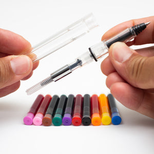 Bolígrafo con cargas de colores
